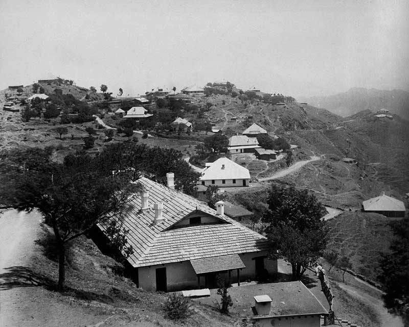An old photograph of Dagshai cantonment