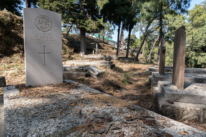 restored graves at the Kasauli Cemetery