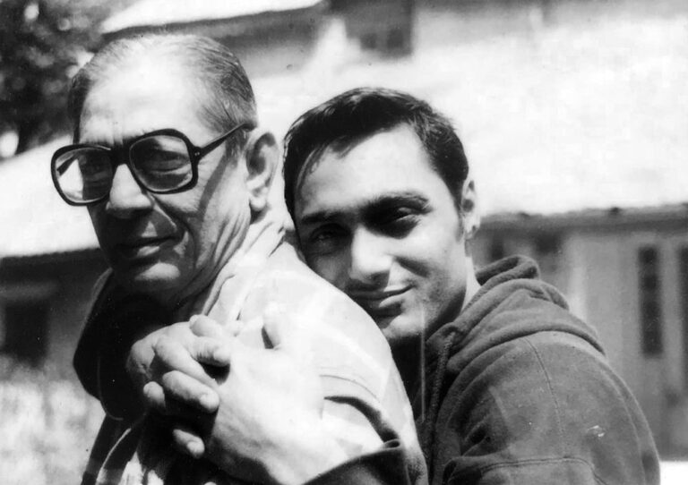 Rahul Bose with his father Rupen Bose.