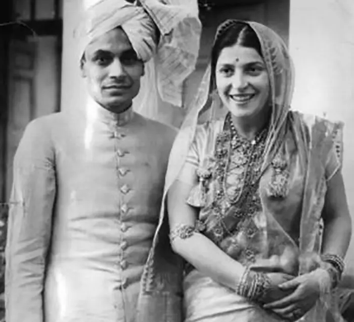 Shobha Nehru with husband BK Nehru.
