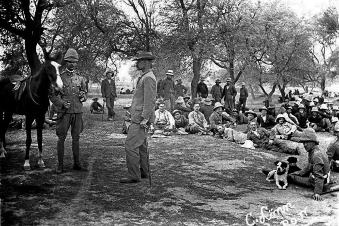 Boer war POWs on an 'outing' near Dagshai Polo Ground.