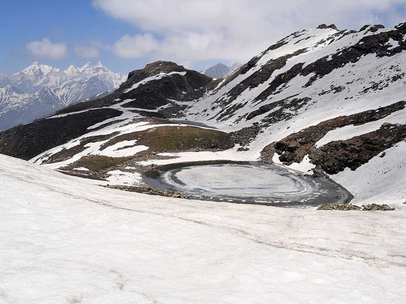 Bhrigu lake is a glacial lake near Manali