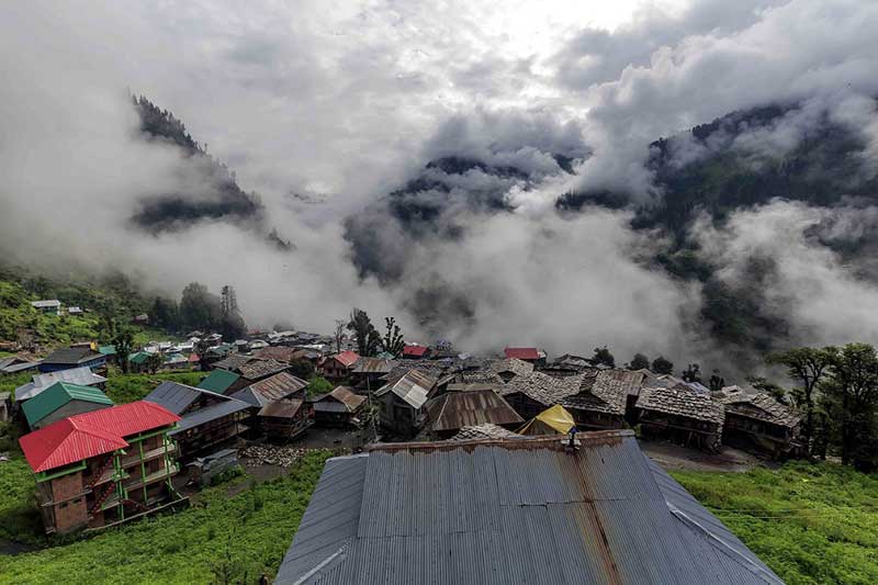 Malana village view