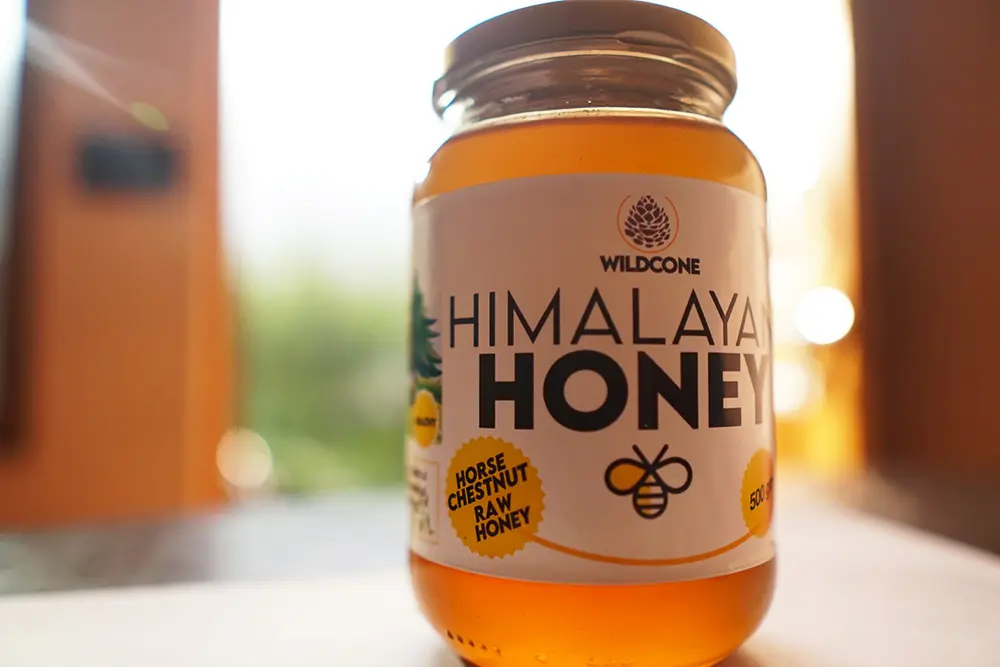 Enjoy the pure, medicinal, delicious, Horse Chestnut Honey raw Himalayan honey from the mountains of Kullu-Manali.