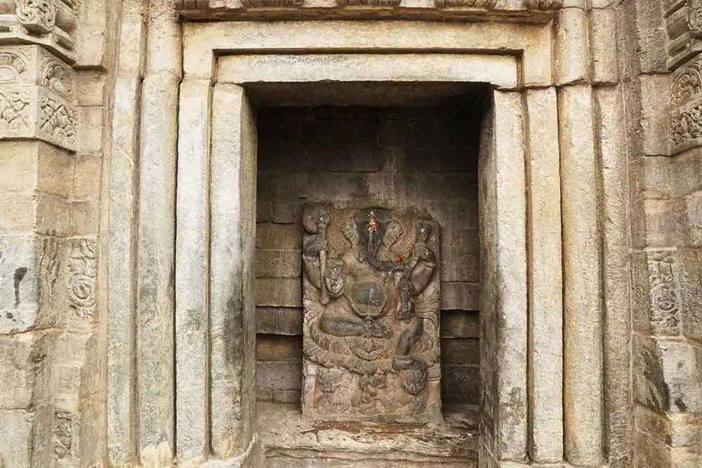 The figure of elephant-headed Ganesha in the the Basheshar Mahadev temple
