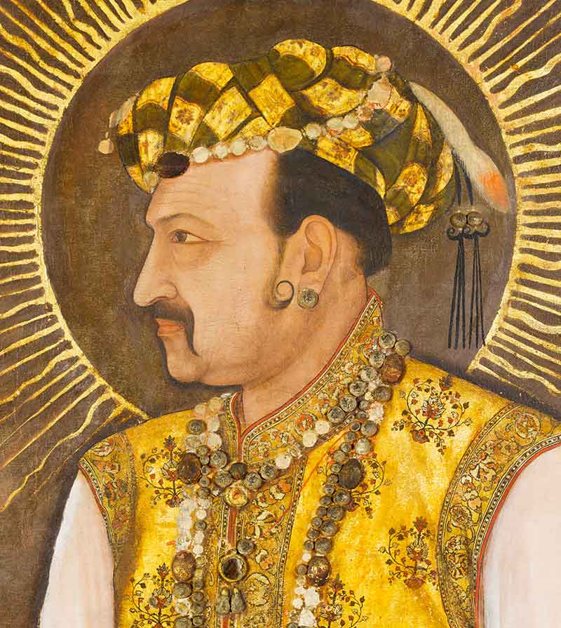 a portrait of Jahangir who had attacked Kangra fort