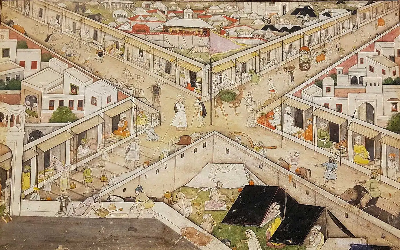A painting of Kangra town dating back to 1780s