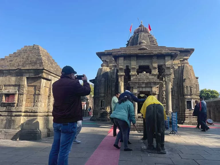 The frontal view of Baijnath temple in Kangra