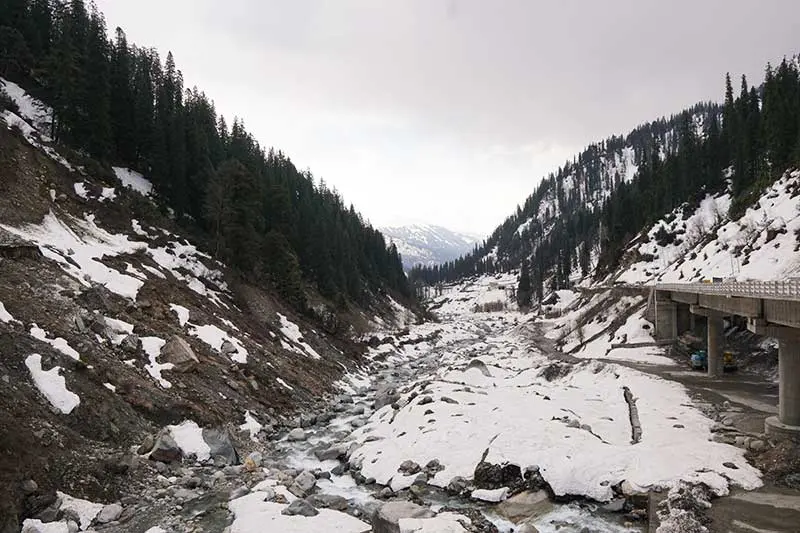 A view from Dhundi near Atal Tunnel