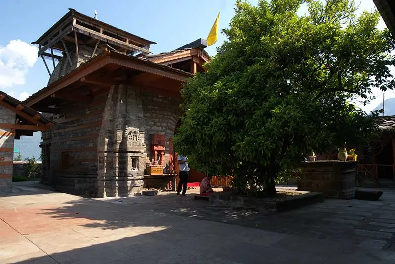 The frontal view of Krishna temple, Naggar