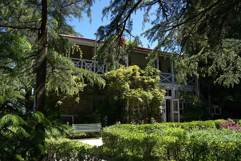 The front view of the Roerich Art gallery in Naggar 