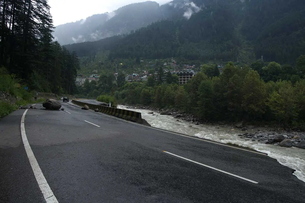 A view of Manali in monsoon