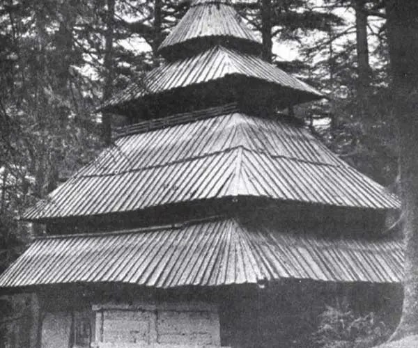 A view of the Hadimba temple in 70s