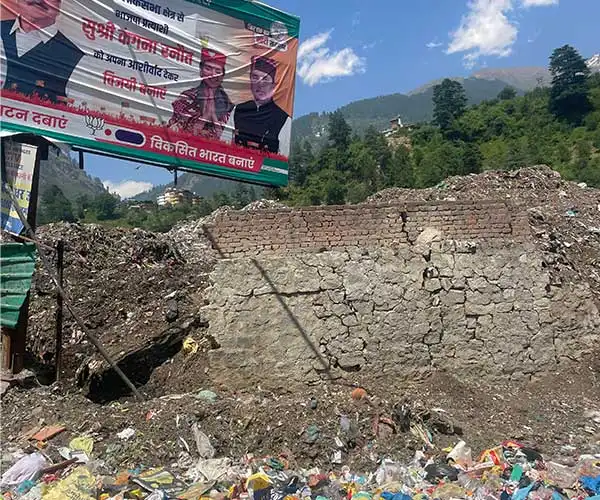 Heaps of garbage in Manali