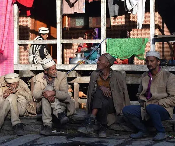 A group of elderly men of Malana. 