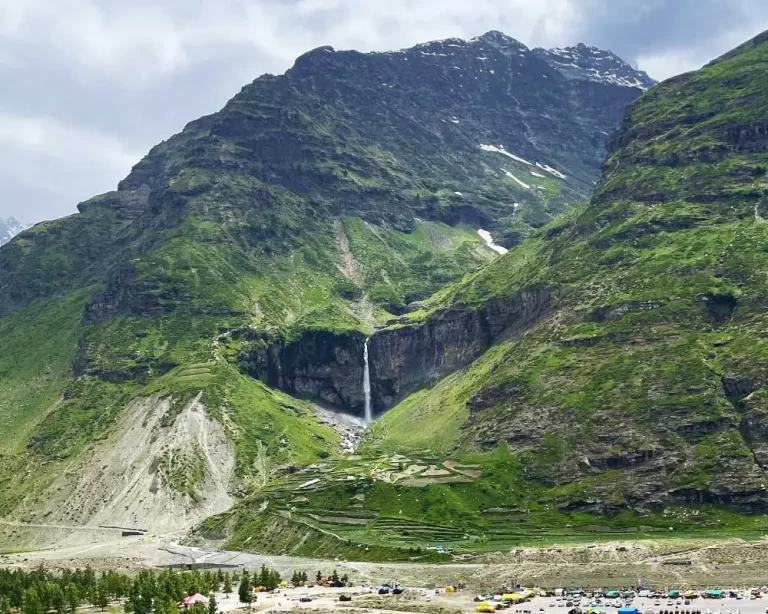 Sissu waterfall of Lahaul spiti