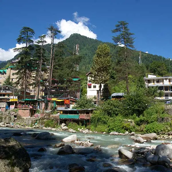 Old Manali and Manalsu river. 