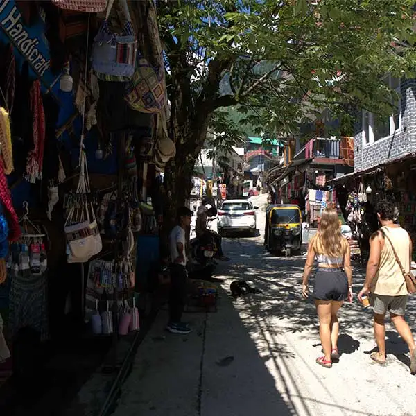 A view of the Old Manali market