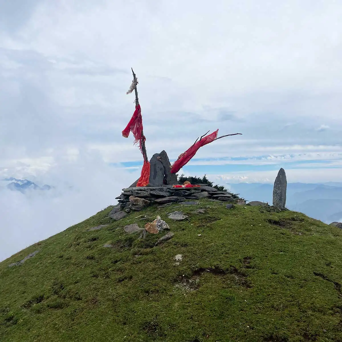 The sacred place of Fungani deity at the top.