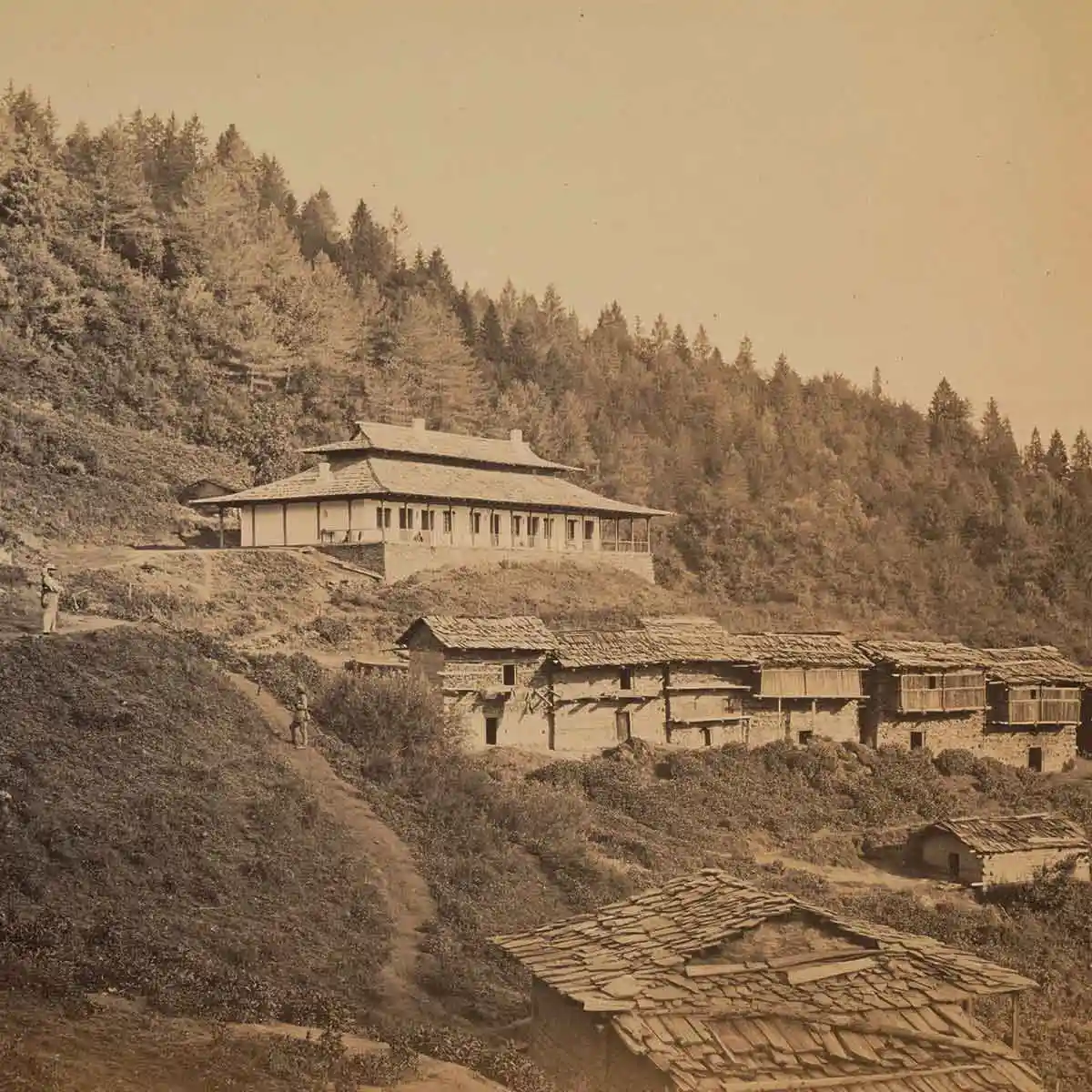 The dak bungalow of Narkanda in Shimla during the British days