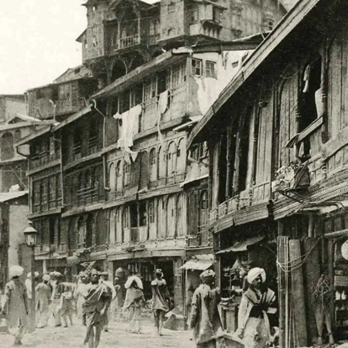 This is the picture of Lower Bazaar in Shimla on the 1860s
