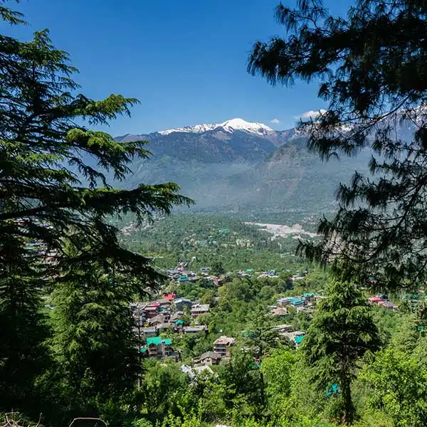 a view of Naggar village from Roerich gallery